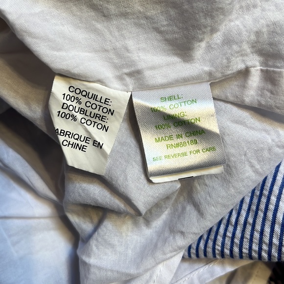 Lilly Pulitzer Henrietta Blue White Seersucker Stripe Strapless Bow Dress - Picture 10 of 12